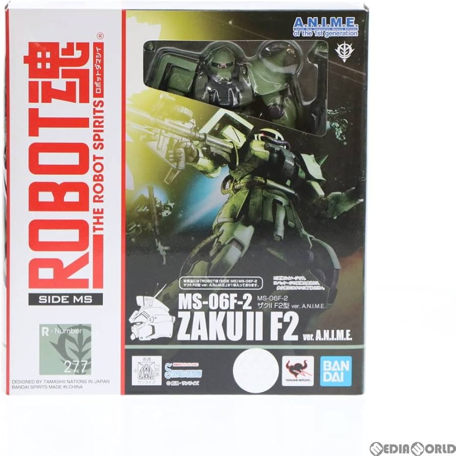 BANDAI - ROBOT魂(SIDE MS) MS-06F-2 ザクII F2型 ver. A.N.I.M.E. 機動戦士ガンダム 完成品 可動フィギュア バンダイスピリッツ BANDAI ROBOT魂 SIDE MS MS-06F-2 ザクII F2型 ver. A.N.I.M.E.